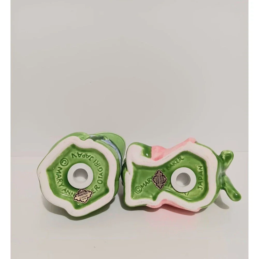 Otagiri Japan Mary Ann Baker Frog Ceramic Salt/Pepper Shakers